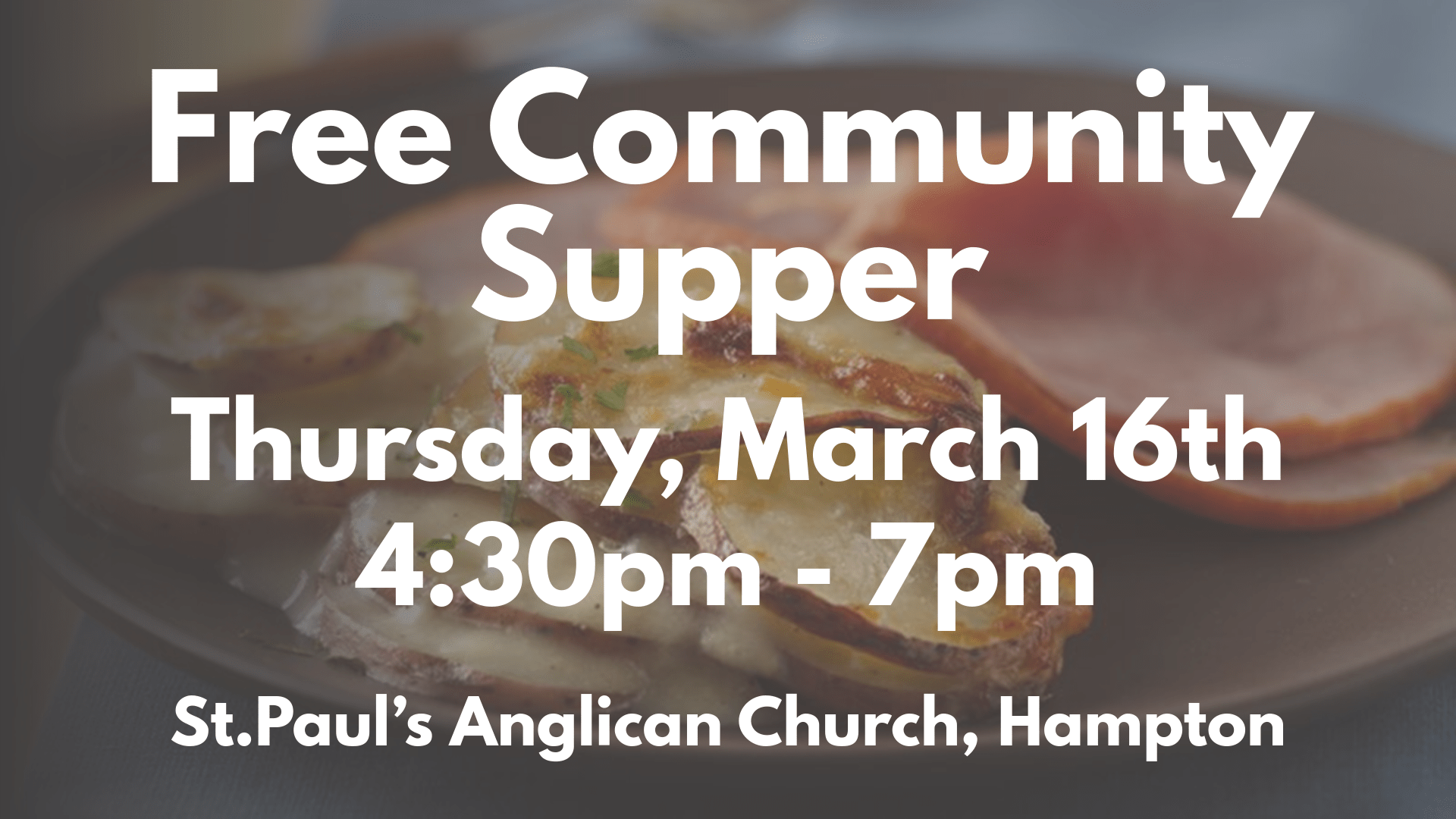march 16 community supper