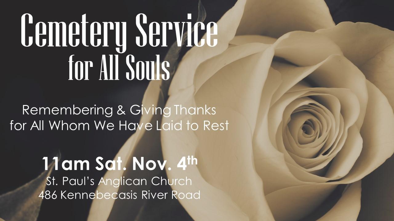 Cemetery Service for All Souls – Nov. 4th