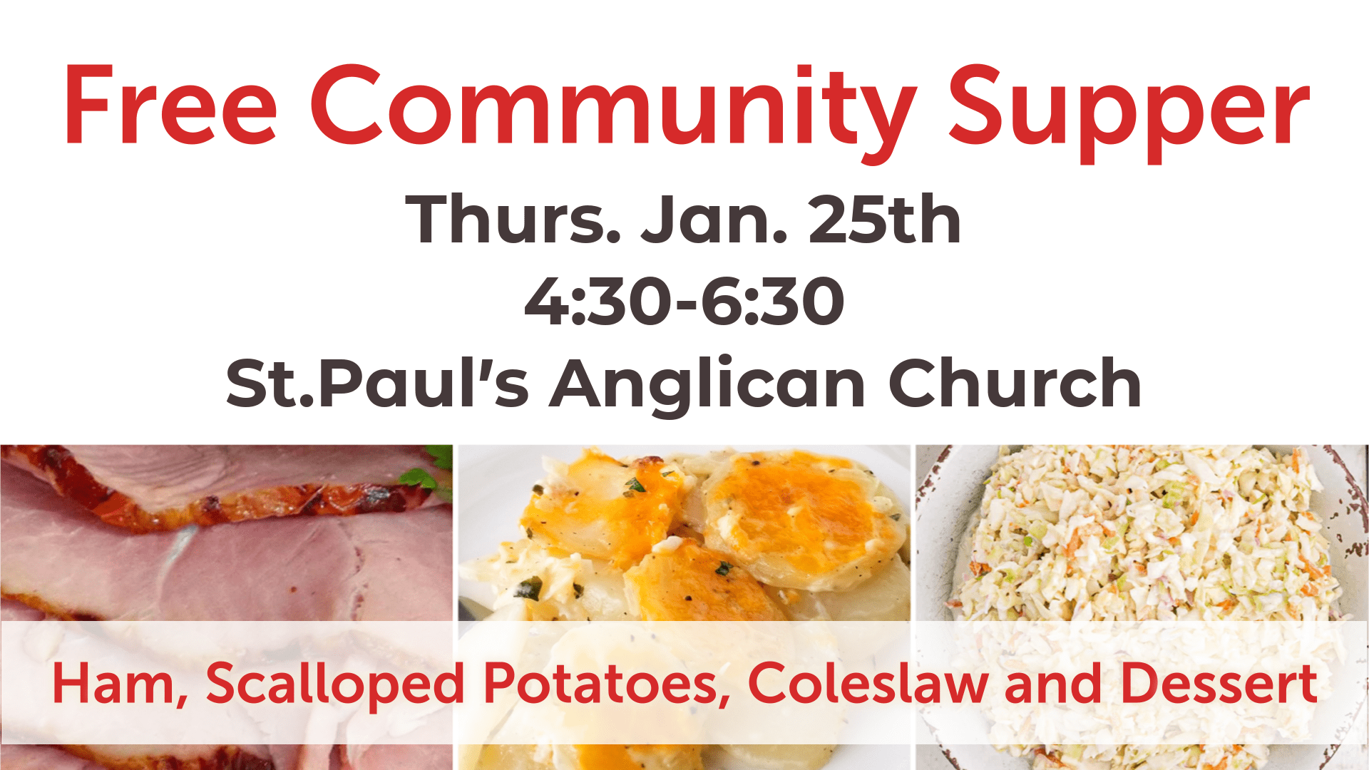 Community Supper Jan 25 2024