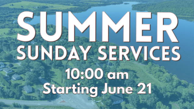 summer sunday services 2026